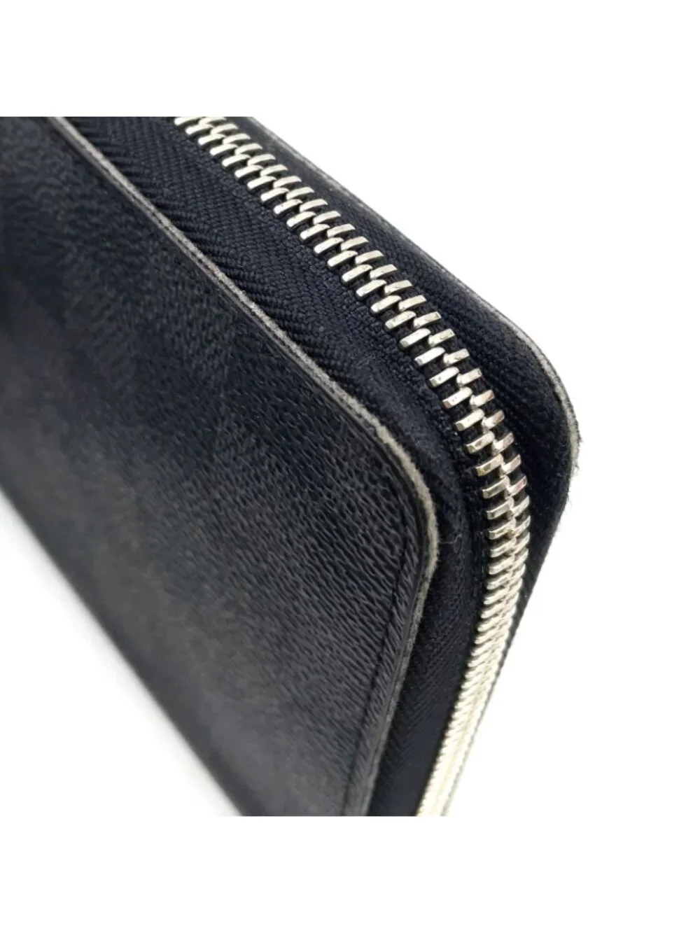 Louis Vuitton Zippy Organizer Damier Graphite Leather Black Zip Around Wallet